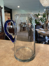 Load image into Gallery viewer, 10&quot;H Vintage Libbey Pitcher w/Blue Handle
