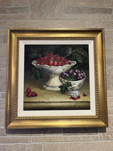 Load image into Gallery viewer, 24&quot; x 23.5&quot; ETHAN ALLEN &quot;Berry Delight&quot; Giclee w/ Gilt Frame
