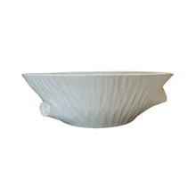 Load image into Gallery viewer, 15&quot; White Ceramic &quot;Wood Knob&quot; Bowl
