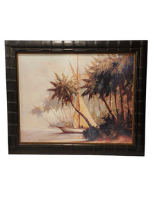 34"W x 28.5"L ETHAN ALLEN "Leaving Out" By : Malarz Framed Print