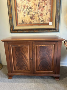 47" W x 36.5"H x 24.3/8"D Custom Mahogany Entertainment Commode