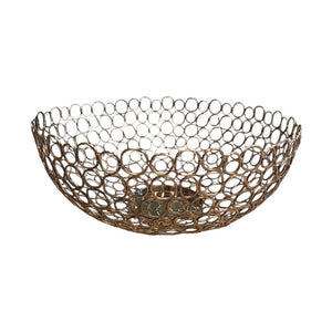 15" ETHAN ALLEN Metal Circle Fruit Bowl