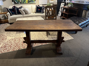 63"L x 29.5"W x 30"H Vintage Trestle Table from Italy