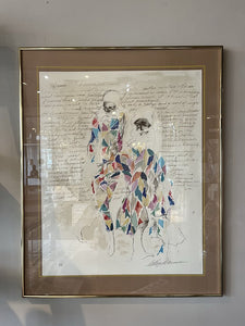 29" x 36" "Harlequin" Vintage 70s Print by LeRoy Neiman