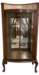 23"W x 12"D x 46"H Vintage Glass Front Vitrine From Scotland