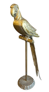 3' Tall Bronze Parrot Made in Korea