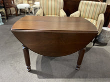 Load image into Gallery viewer, 44&quot;W (54.5&quot;W w/ Leaves up) x 27&#39;H x 26&quot;D Turn of the Century Walnut Drop Leaf Table Refurbished w/ 2 extra Center Leaves
