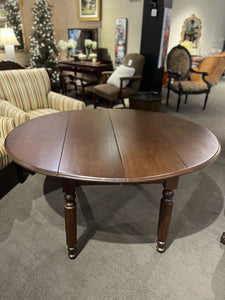 44"W (54.5"W w/ Leaves up) x 27'H x 26"D Turn of the Century Walnut Drop Leaf Table Refurbished w/ 2 extra Center Leaves