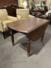 Load image into Gallery viewer, 44&quot;W (54.5&quot;W w/ Leaves up) x 27&#39;H x 26&quot;D Turn of the Century Walnut Drop Leaf Table Refurbished w/ 2 extra Center Leaves
