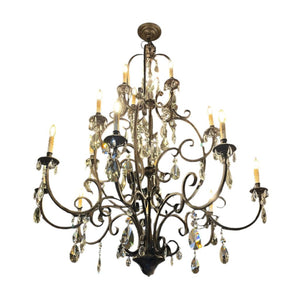74"L Tuscan Style Crystal Chandelier