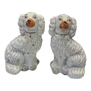 Pair of 10" Staffordshire Ceramic Dogs