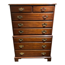 Load image into Gallery viewer, 55&quot;H x 34&quot;W x 20.5&quot;D Henkel Harris Highboy w/ 8 Drawers IMPERFECT
