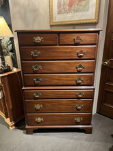 Load image into Gallery viewer, 55&quot;H x 34&quot;W x 20.5&quot;D Henkel Harris Highboy w/ 8 Drawers IMPERFECT
