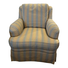 Load image into Gallery viewer, 34&quot; H x 30&quot; W Custom Down Filled Striped Chair (2 Available)
