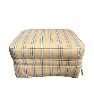 25" x 31" X 18" H Custom Down Filled Striped Ottoman