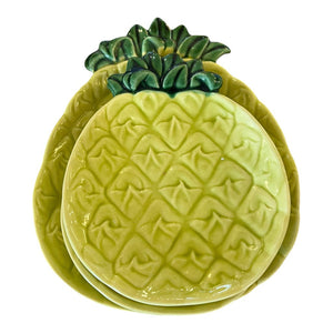 Set of 4 Pineapple Plates/ Platter