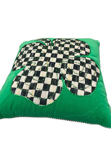 20" x 20" NEW- MacKenzie Childs Courtly Clover Pillow