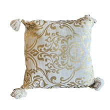 Load image into Gallery viewer, 19" x 19" Gold &amp; Ivory Taheri Accent Pillow

