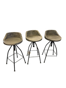 3 - NEW 37" H x 16" Dia. Uttermost Adjustable Swivel Stools