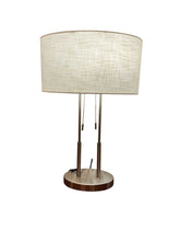 Load image into Gallery viewer, Strick &amp; Bolton Lissie Satin Steel Table Lamp
