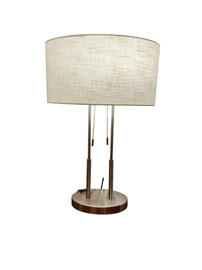 Strick & Bolton Lissie Satin Steel Table Lamp