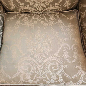 46" H x 34" Wx 32" D Damask Queen Anne Wing Chair