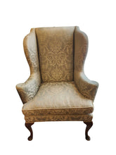 Load image into Gallery viewer, 46&quot; H x 34&quot; Wx 32&quot; D Damask Queen Anne Wing Chair
