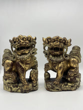 Load image into Gallery viewer, 7&quot; Pair of Wooden Carved Oriemtal Lion Bookends
