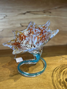 9" Hand Blown Art Flower