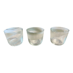 3.25"Crystal Swirl Double Old Fashioned Glasses Set of 5