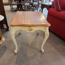 Load image into Gallery viewer, 27&quot; x 22.&quot; 23.5&quot; ETHAN ALLEN Ivory Legacy French Country Side Table
