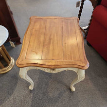 Load image into Gallery viewer, 27&quot; x 22.&quot; 23.5&quot; ETHAN ALLEN Ivory Legacy French Country Side Table
