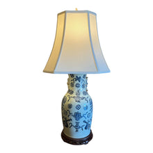 Load image into Gallery viewer, 30.75 Celadon Blue &amp; White Vase Lamp Circa 1850-1900
