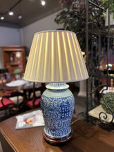 Load image into Gallery viewer, 32&quot; Oriental Blue &amp; White Ginger Jar Lamp Imperfect
