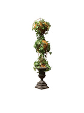 Load image into Gallery viewer, 36" Pair of Faux Ivy Topiaries in Black Pots
