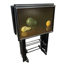 Load image into Gallery viewer, Vintage Artex Folding TV Trays w/ Fruit Paintings
