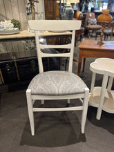 Load image into Gallery viewer, 36"H x 19.5"W x 17"D White Chair w/ Upholstered Seat

