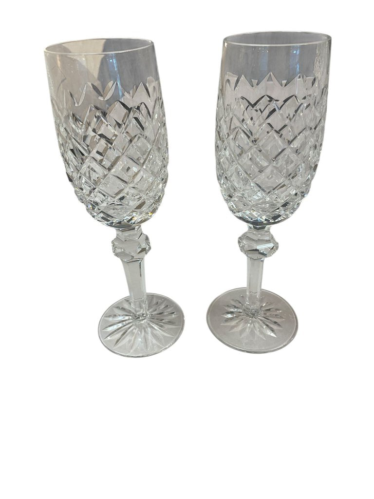 Pair Waterford Crystal Powerscourt Claret Wine Glasses ( 5 Pairs)