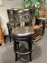 Load image into Gallery viewer, 46&quot;H x 20&quot;W x 23.5&quot;D Ambrella Home Collection Rochelle Swivel Bar Stool from the Kittinger Gallery Set of 3
