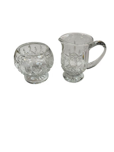 4.5" Waterford Crystal Lismore Creamer & Open Sugar Bowl