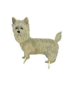 12.5" Scotty Westy Wood Dog Stand
