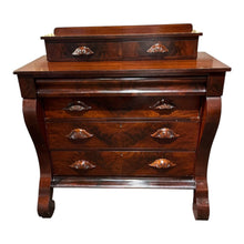 Load image into Gallery viewer, 44&quot;H x 42.5&quot;W x 21.5&quot;D American Empire Flame Mahogany 9 Drawer Chest of Drawers
