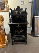 Load image into Gallery viewer, 42&quot;H x 19.5&quot;W x 15&quot;D Oriental Black Lacquer Cabinet
