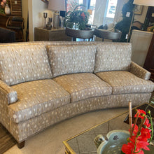 Load image into Gallery viewer, 104&quot; L x 43&quot; D Huntington House Curved Sofa w/ Nail Head Trim, Custom Fabric
