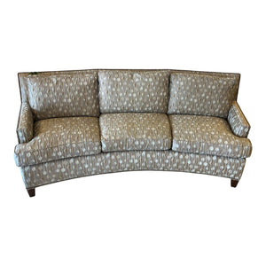 104" L x 43" D Huntington House Curved Sofa w/ Nail Head Trim, Custom Fabric