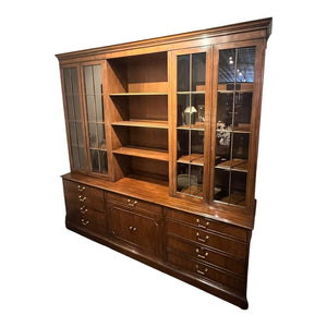 91"L x 89.5"H x 19"D Kittinger Executive Credenza Bookcase