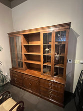 Load image into Gallery viewer, 91&quot;L x 89.5&quot;H x 19&quot;D Kittinger Executive Credenza Bookcase
