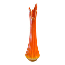 Load image into Gallery viewer, 25&quot; MCM L.E. Smith Bittersweet Swung Glass Vase
