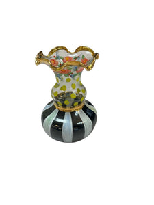 4.25" MacKenzie Childs Hand Painted Bud Vase