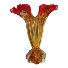 Load image into Gallery viewer, 10&quot; J.I.Co Venetian Double Epergne Hand Blown Vase
